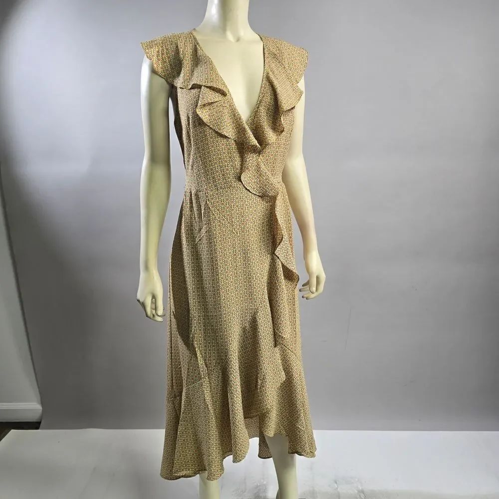 Max Studio Small Beige Ruffle Dress R8